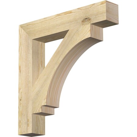 Imperial Block Rough Sawn Bracket, Douglas Fir, 4W X 24D X 24H